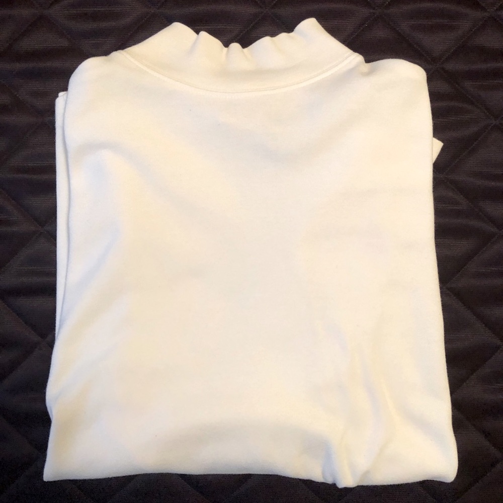 White mock t-neck